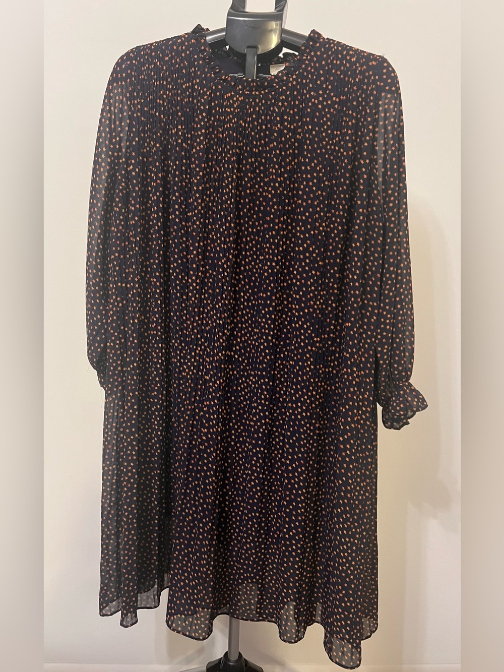 Anthropologie Seen Worn Kept Vega Star Pleated Dress Size 10